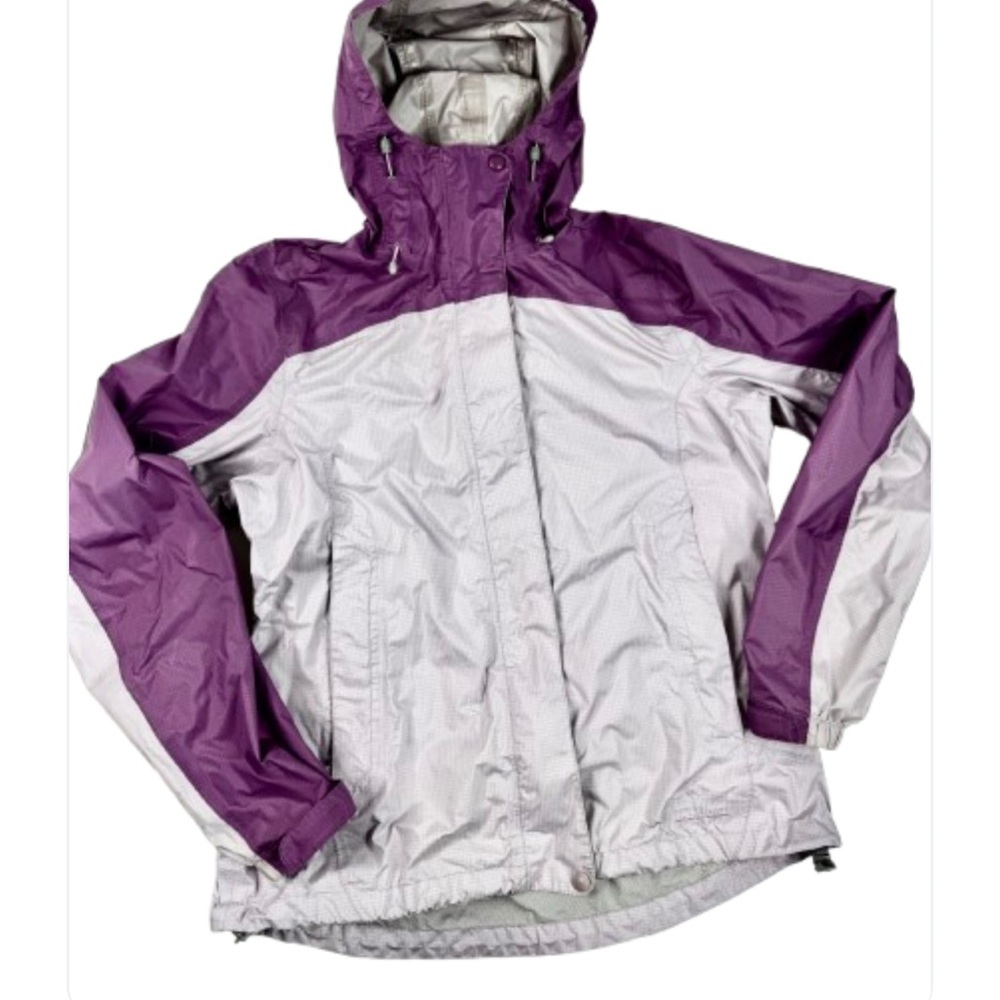 L.L. Bean Purple and Gray Lightweight Jacket with Water-Resistant Design